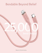 Anker <b>641</b> USB-C to Lightning Cable (Flow, 3 ft Silicone)