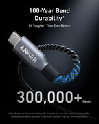 Anker Prime USB-C to USB-C Cable (240W, Upcycled-Braided)