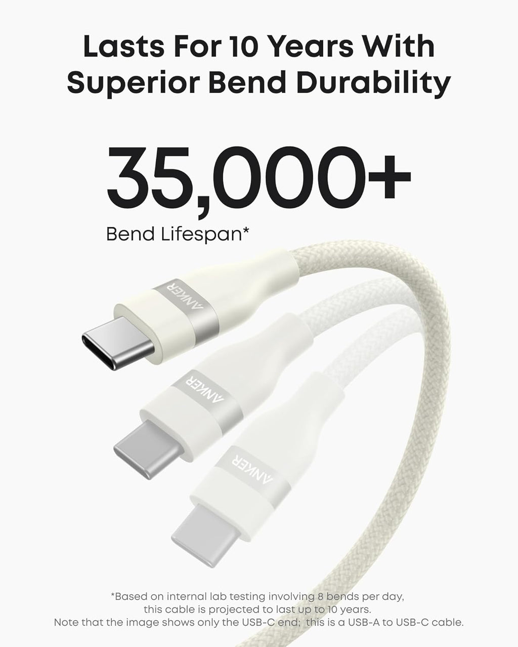 Anker USB-A to USB-C Cable (3 ft / 6 ft, Upcycled-Braided)