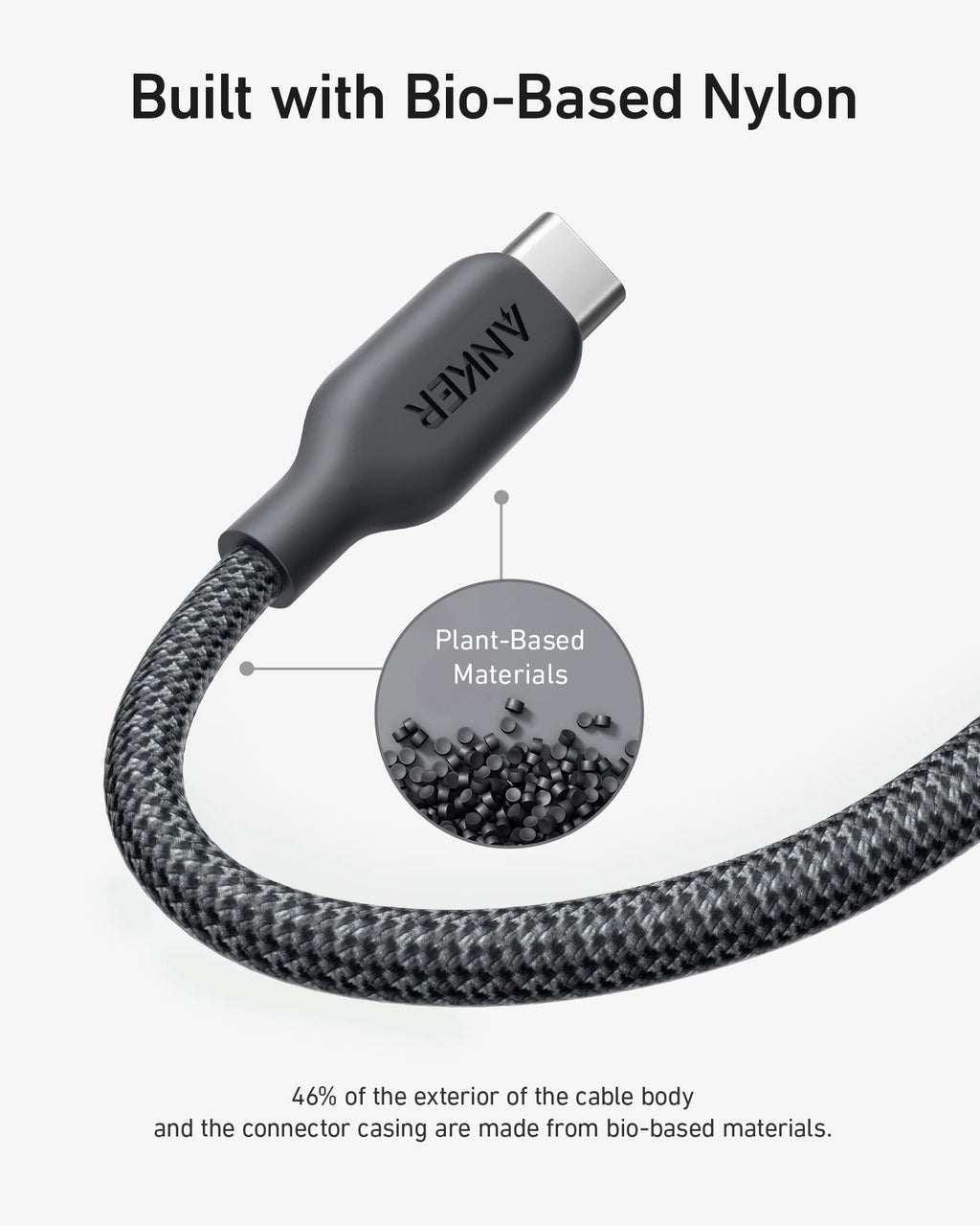 Anker <b>543</b> USB C to USB C Cable (240W, 10 ft)