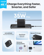 Anker Nano Charger (35W, Built-In Retractable USB-C Cable)