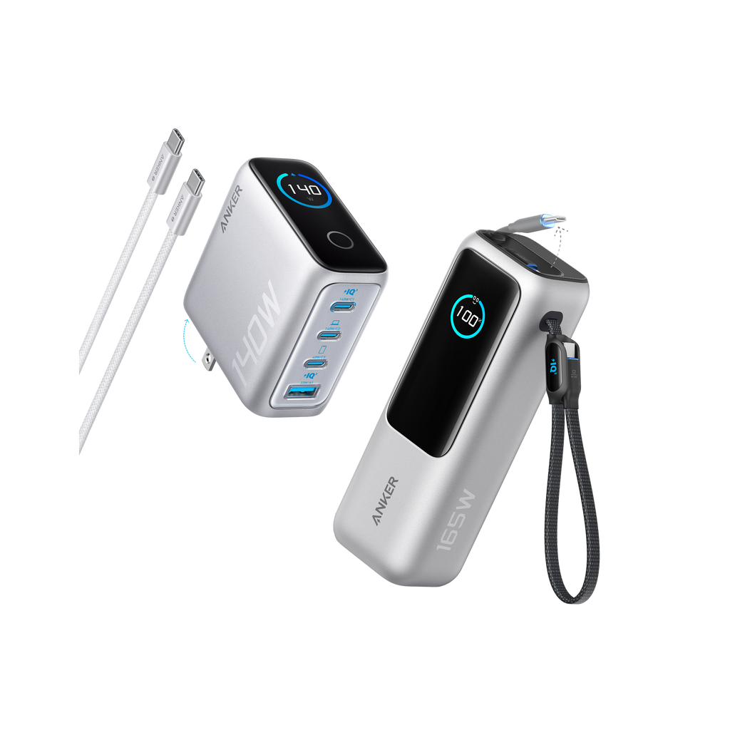 Anker Laptop Power Bank (25K, 165W, Built-In and Retractable Cables)